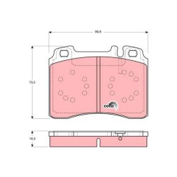Brake Pad Set TRW GDB1318 OE Ref 005 420 01 20