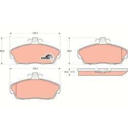 Brake Pad Set TRW GDB1319 OE Ref SFP100360