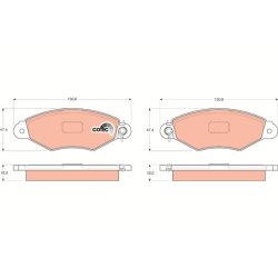 Plaquettes de frein TRW GDB1321 pour CITROËN, RENAULT OE 425205 TRW