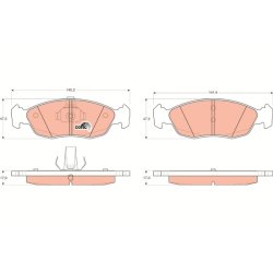 Brake Pad Set TRW GDB1322 OE Ref 4251 42
