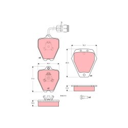 Brake Pad Set TRW GDB1329 OE Ref 4A0 698 151 B