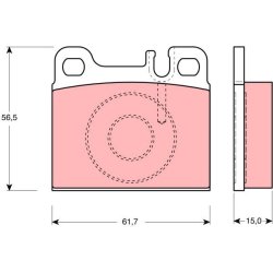 Plaquettes de frein TRW GDB1331 pour MERCEDES CLASSE S, SL OE 0014210412