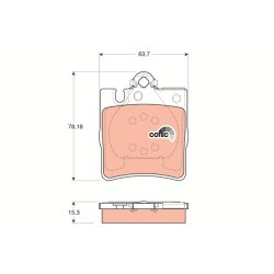 Plaquettes de frein TRW GDB1334 pour MERCEDES CLK, CLASSE E OE 0024205220