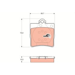 Brake Pad Set TRW GDB1335 OE Ref 05139902AA