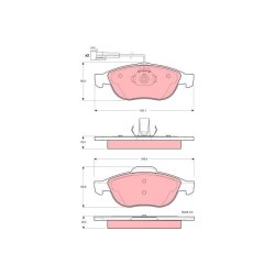 Brake Pad Set TRW GDB1337 OE Ref 9947935