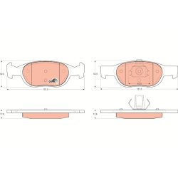 Brake Pad Set TRW GDB1339 OE Ref 9947934
