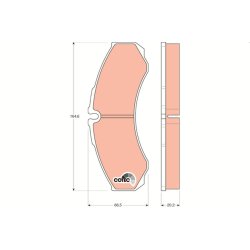 Brake Pad Set TRW GDB1345 OE Ref 1906401