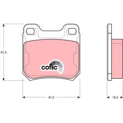 Brake Pad Set TRW GDB1346 OE Ref 93169001