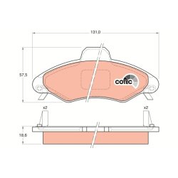 Brake Pad Set TRW GDB1349 OE Ref 94AB-2K021-AB