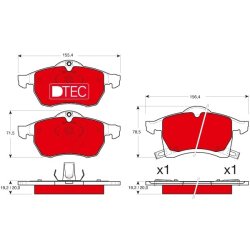 Brake Pad Set TRW GDB1350DTE OE Ref 16 05 035