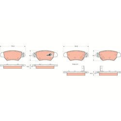 Brake Pad Set TRW GDB1352 OE Ref 1605040