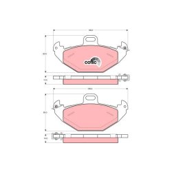 Brake Pad Set TRW GDB1353 OE Ref 86 71 016 192