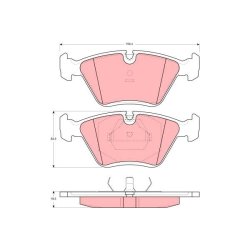 Plaquettes de frein TRW GDB1355 pour AUDI 100, 200, Coupé OE 447698151C