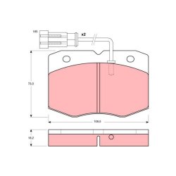 Brake Pad Set TRW GDB1356 OE Ref 1906428