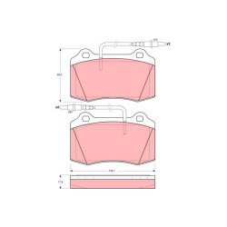 Plaquettes de frein TRW GDB1359 pour PEUGEOT 406 OE 425219