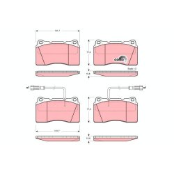 Brake Pad Set TRW GDB1363 OE Ref 9851050