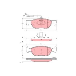 Brake Pad Set TRW GDB1364 OE Ref 0009950778