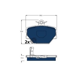 Brake Pad Set TRW GDB1365BTE OE Ref 451 421 00 10