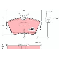 Brake Pad Set TRW GDB1367 OE Ref 7D0698151B