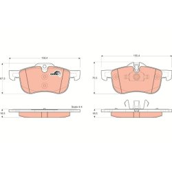 Brake Pad Set TRW GDB1374 OE Ref SFP100511SLP
