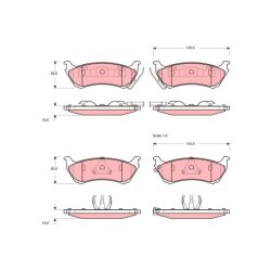 Brake Pad Set TRW GDB1379 OE Ref 163 420 04 20