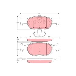 Brake Pad Set TRW GDB1382 OE Ref 9948408