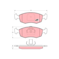 Brake Pad Set TRW GDB1383 OE Ref 0000009949125