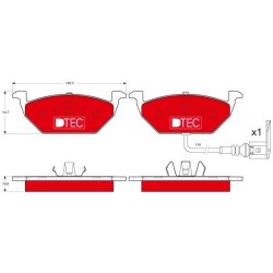 Brake Pad Set TRW GDB1386DTE OE Ref 1J0 698 151 F