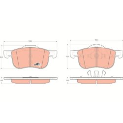 Brake Pad Set TRW GDB1388 OE Ref 272401