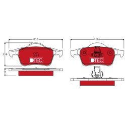 Brake Pad Set TRW GDB1389DTE OE Ref 2723997