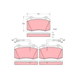 Brake Pad Set TRW GDB1392 OE Ref 9950812