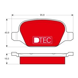 Brake Pad Set TRW GDB1396DTE OE Ref 9949334