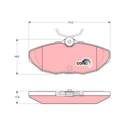 Brake Pad Set TRW GDB1398 OE Ref C2C22316