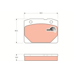 Plaquettes de frein TRW GDB140 pour LADA OE 210135011090