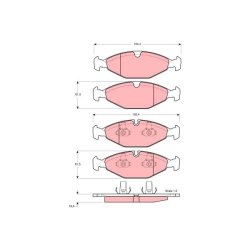 Plaquettes de frein TRW GDB1400 pour DAIMLER, JAGUAR DAIMLER, XJ OE JLM11058