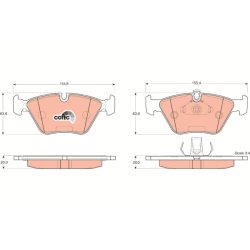 Brake Pad Set TRW GDB1404 OE Ref 34 11 6 761 280