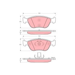 Brake Pad Set TRW GDB1406 OE Ref 30648381