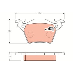 Brake Pad Set TRW GDB1408 OE Ref 003 420 02 20