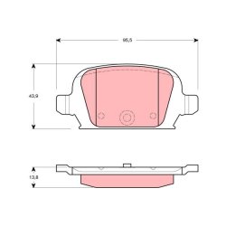 Brake Pad Set TRW GDB1412 OE Ref 93188452