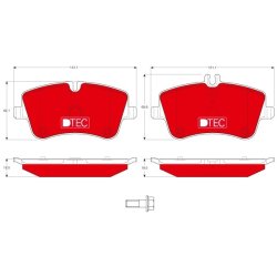 Brake Pad Set TRW GDB1413DTE OE Ref A 003 420 45 20