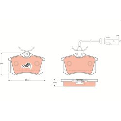 Brake Pad Set TRW GDB1415 OE Ref 7M3698451A