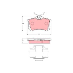 Brake Pad Set TRW GDB1416 OE Ref 1J0 698 451 G