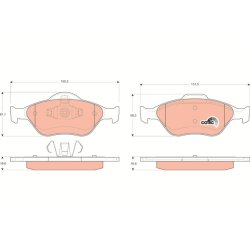 Brake Pad Set TRW GDB1419 OE Ref MEYS-6J2K021-DD