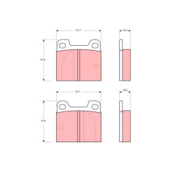 Plaquettes de frein TRW GDB142 pour ALFA ROMEO, CHRYSLER, FERRARI et plus encore...