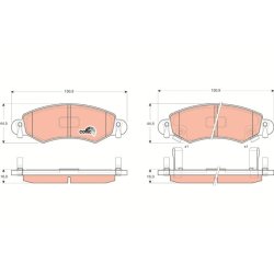 Brake Pad Set TRW GDB1420 OE Ref 16 05 976