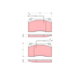 Plaquettes de frein TRW GDB1431 pour CITROËN, FIAT, LANCIA, PEUGEOT OE 425255