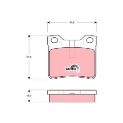 Plaquettes de frein TRW GDB1432 pour PEUGEOT 406, 607 OE 1611456880