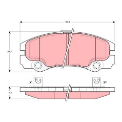 Brake Pad Set TRW GDB1436 OE Ref 97227235