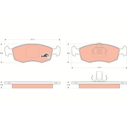 Brake Pad Set TRW GDB1443 OE Ref 9948870