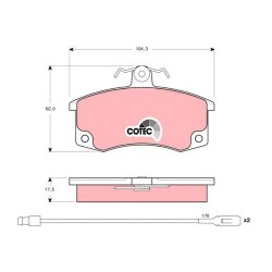 Brake Pad Set TRW GDB1446 OE Ref 21103501080